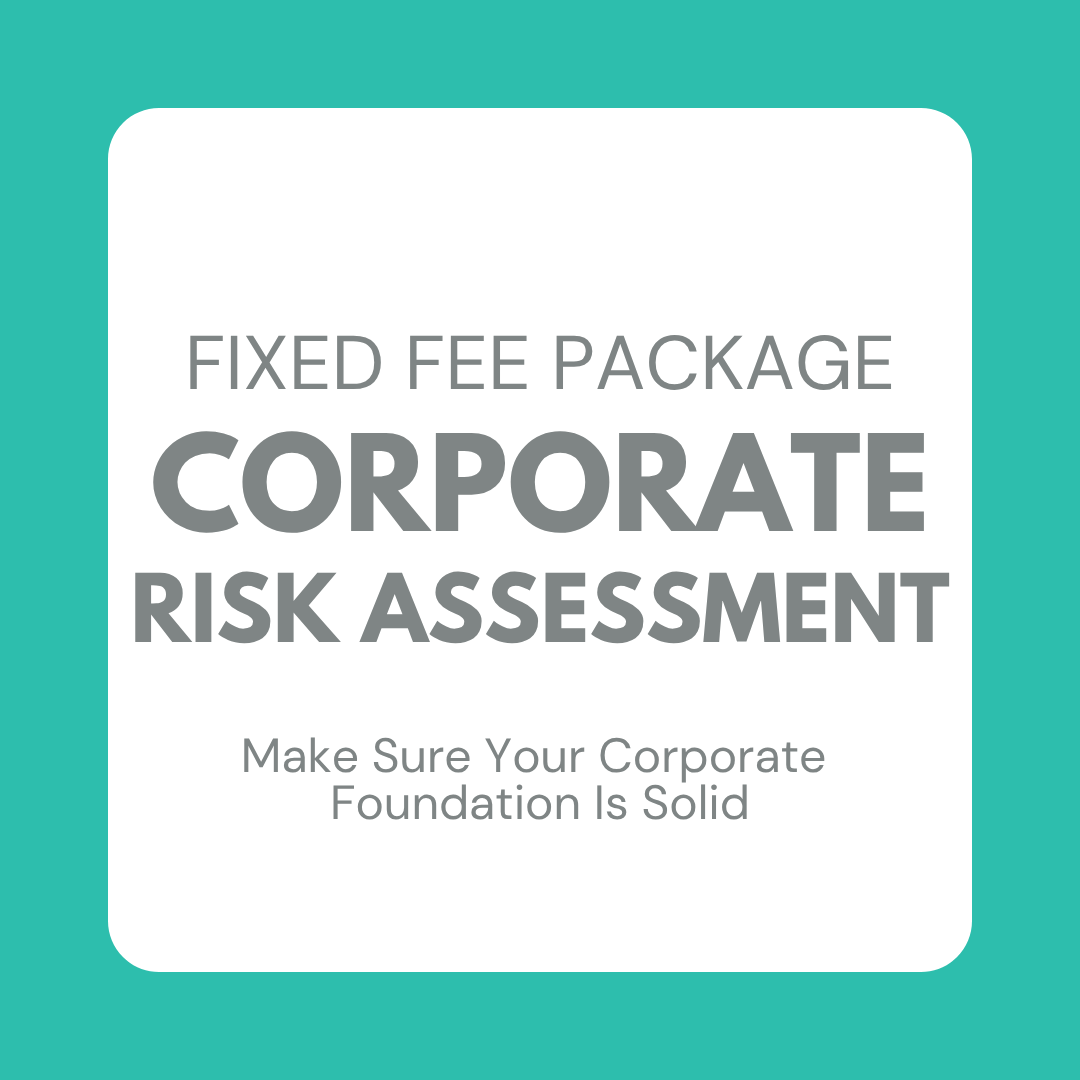 Fixed Fee Package: Corporate Risk Assessment, Make Sure Your Corporate Foundation Is Solid