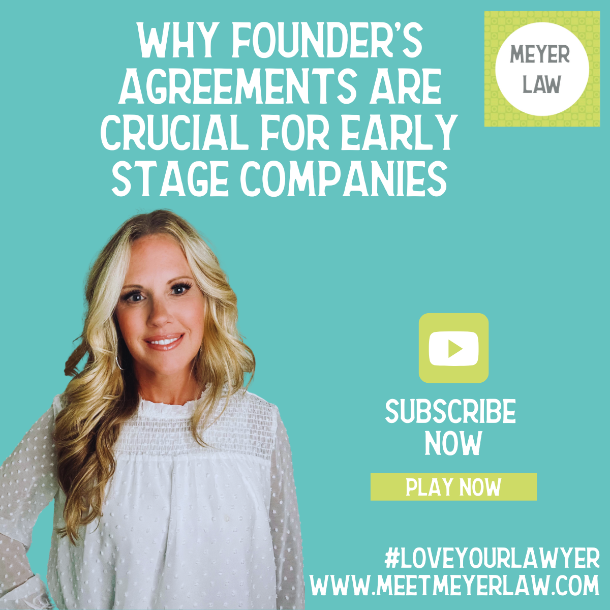 Why Founder's Agreements Are Crucial for Early Stage Companies, play now with Tricia Meyer